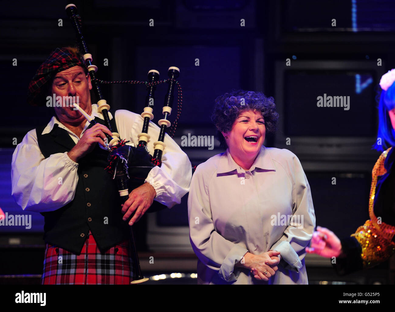 Elaine C Smith (right) performs, during a dress rehearsal for the ...