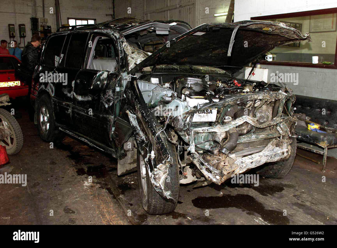 Sheffield road accident car Stock Photo Alamy