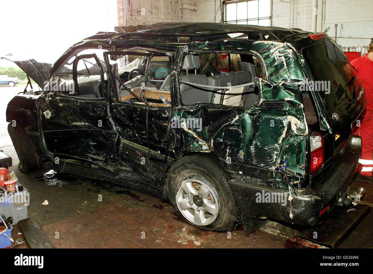 Sheffield road accident car Stock Photo Alamy