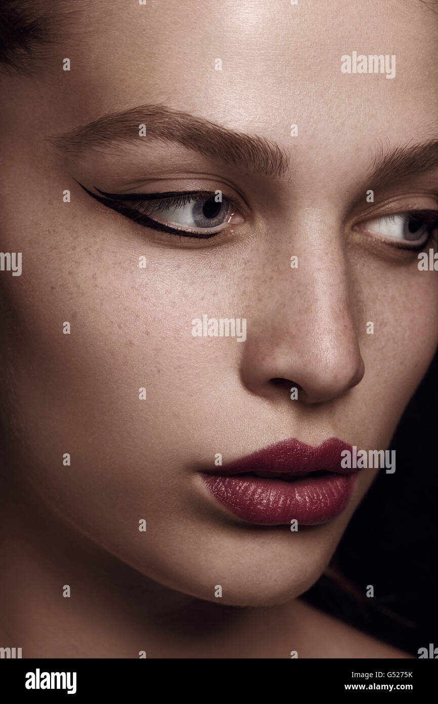 Fashion beauty face closeup hi-res stock photography and images - Alamy