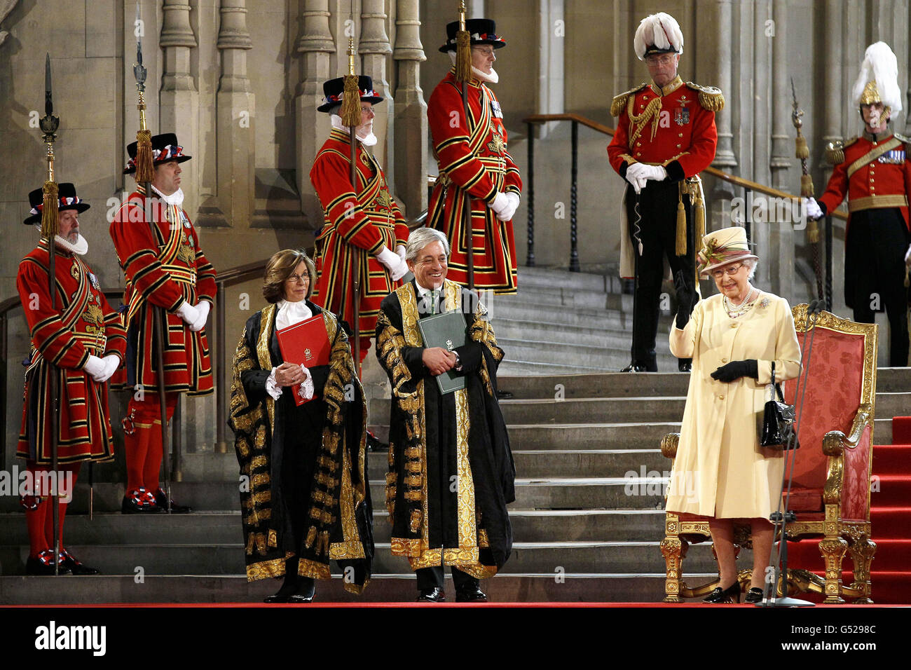 Royal Visit To The Houses Of Parliament Stock Photo - Alamy