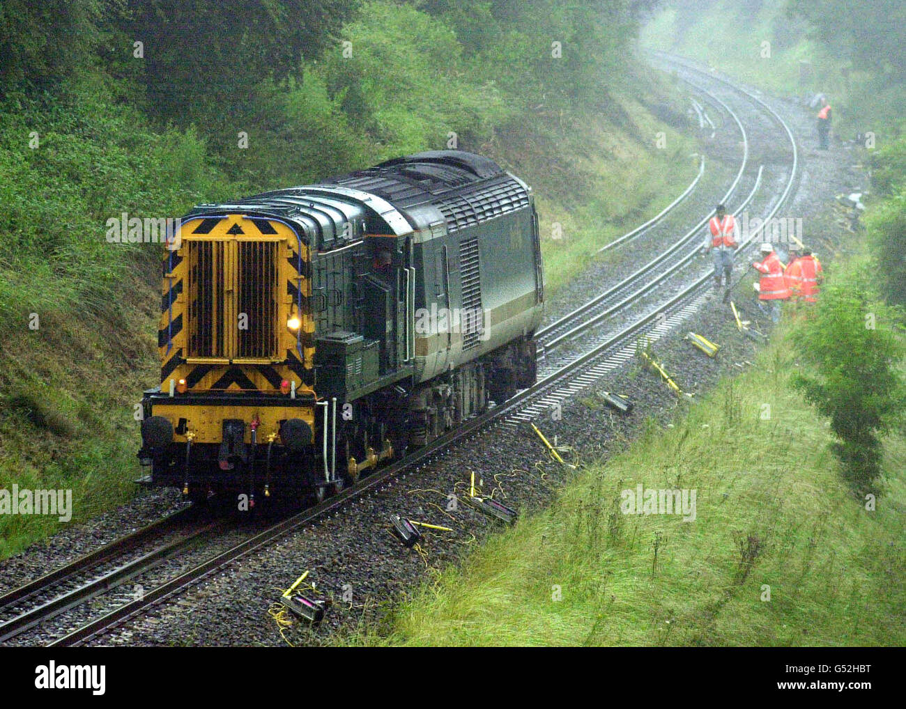 landslide Derails Train Stock Photo 106393052 Alamy
