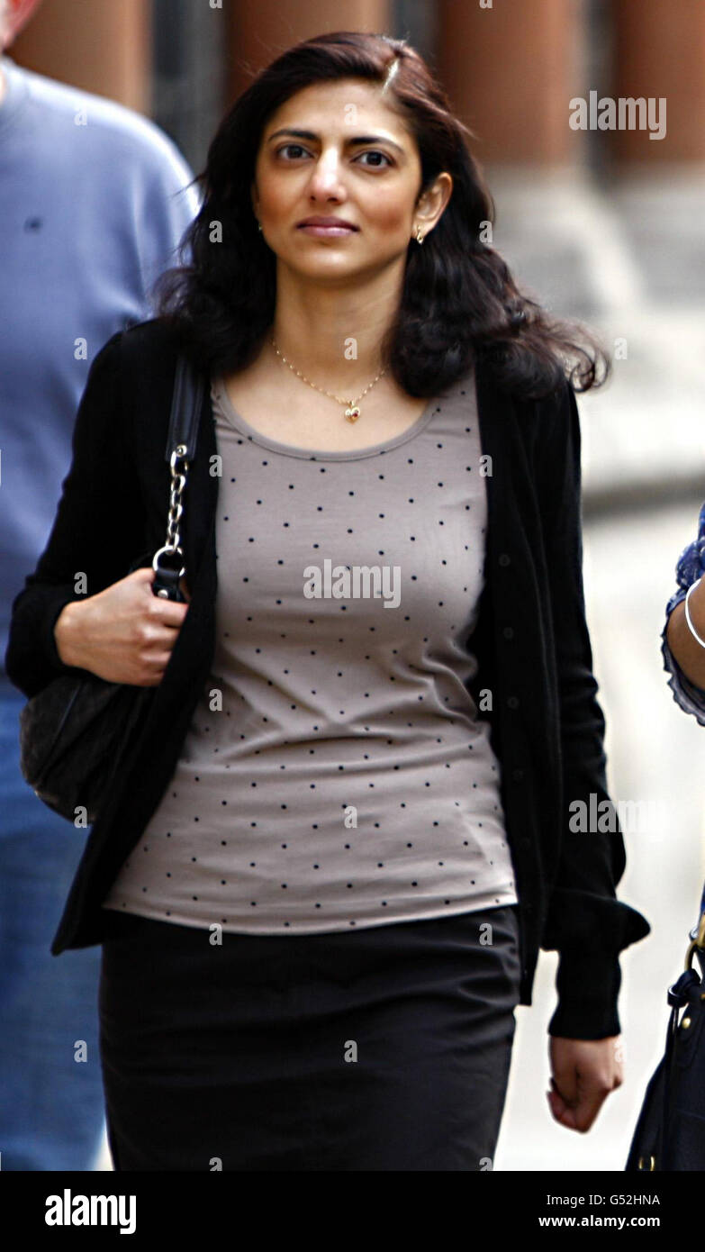 The sister of Anni Dewani, Ami Denborg arrives at the High Court in London today where two judges ruled that it would be 'unjust and oppressive' to order the extradition of Shrien Dewani, who is accused of arranging the contract killing of wife Anni in Cape Town in November 2010 during their honeymoon. Stock Photo