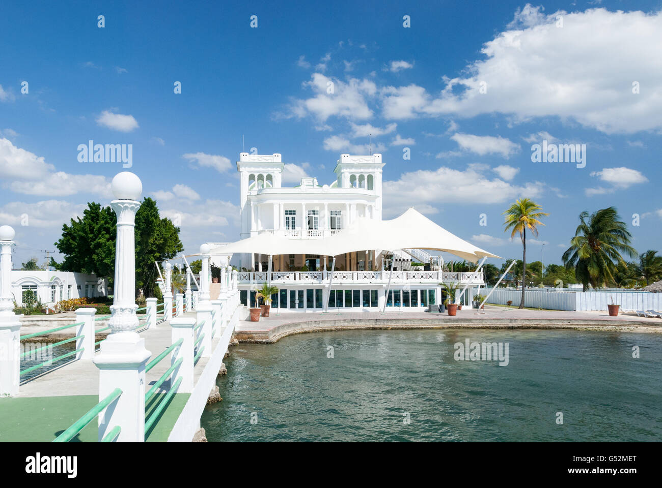 Cuba, Cienfuegos, Restaurant Club Cienfuegos at the port of Cienfuegos