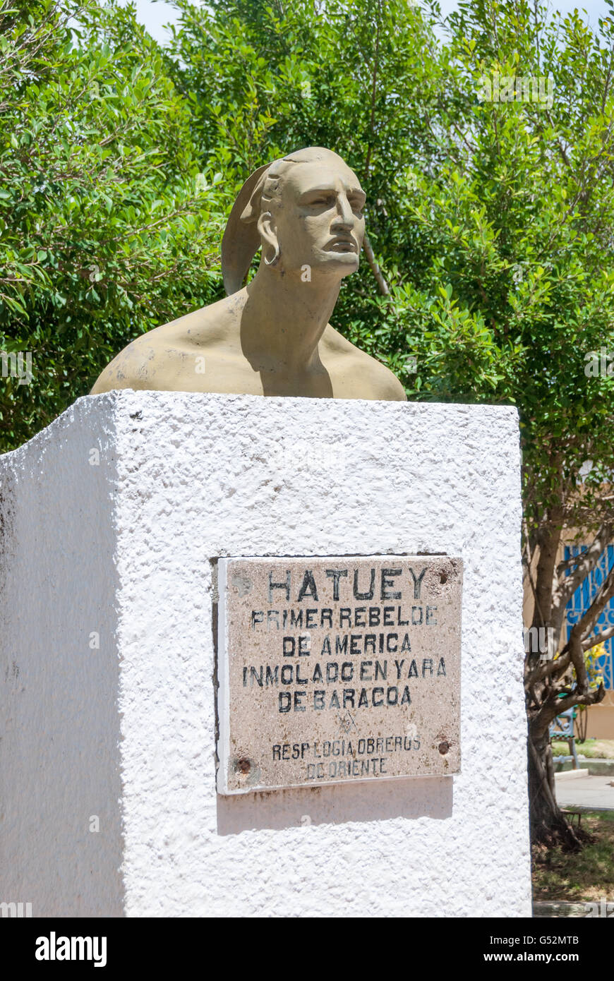 Cuba, Guantánamo, Baracoa, chief Hatuey, the Taíno Indian in Baracoa