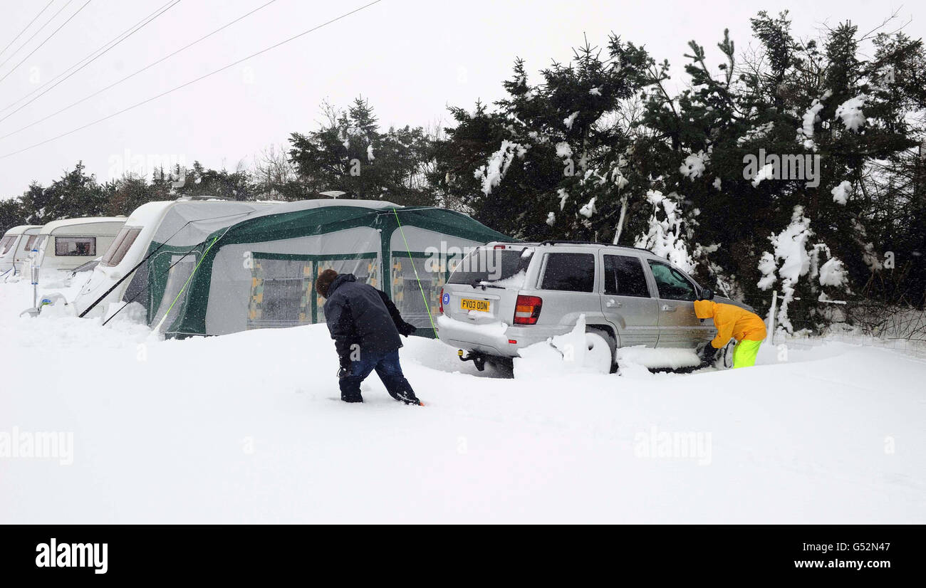 Families camping during school holidays get snowed in at Marfit Head