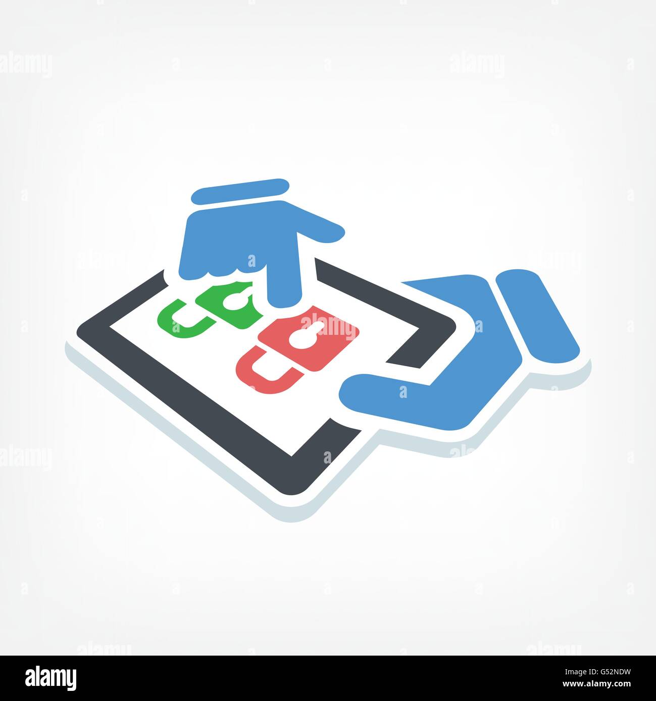 Tablet access label icon Stock Vector Image & Art - Alamy