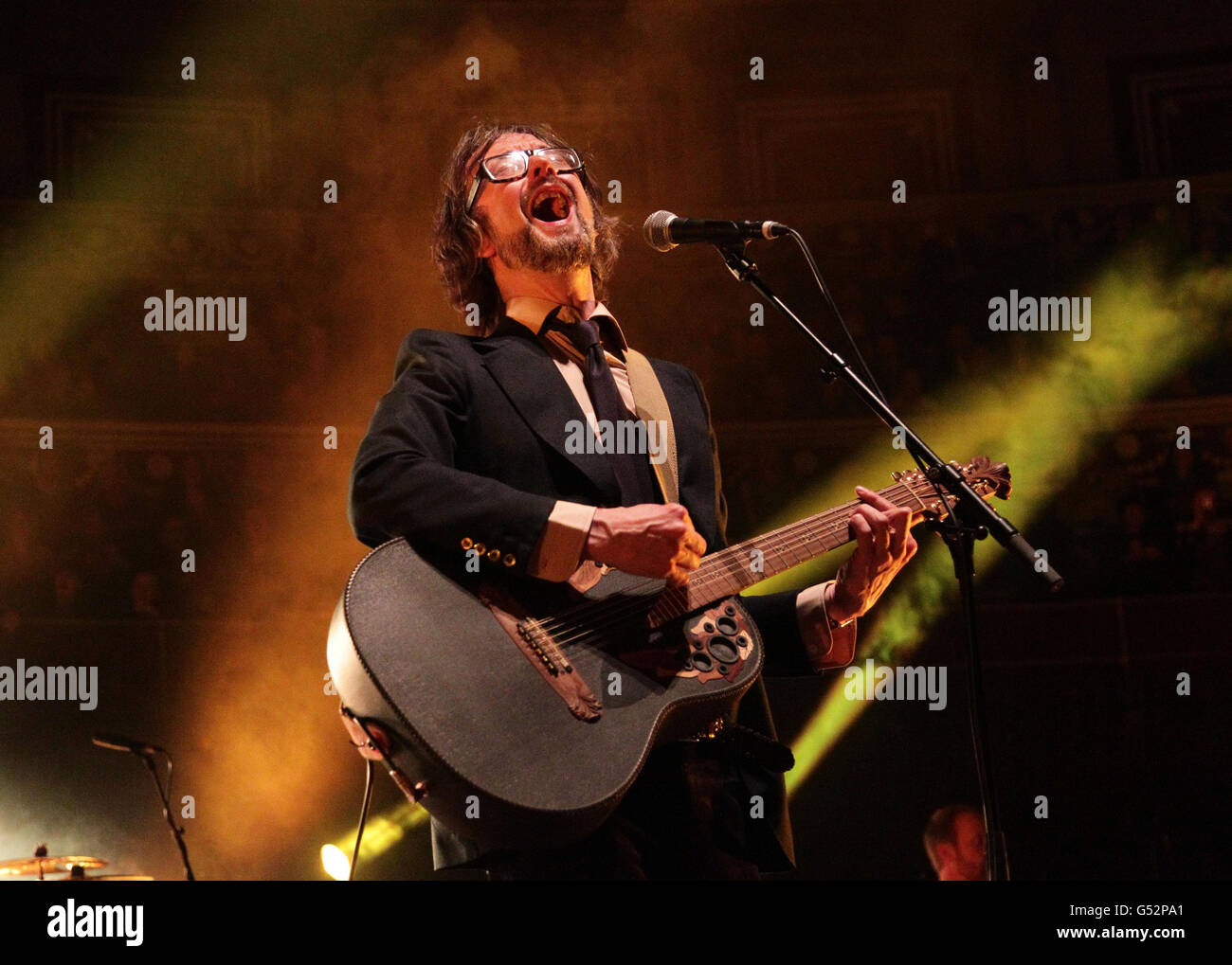Jarvis Cocker of Pulp performs on stage at the Teenage Cancer Trust gig ...