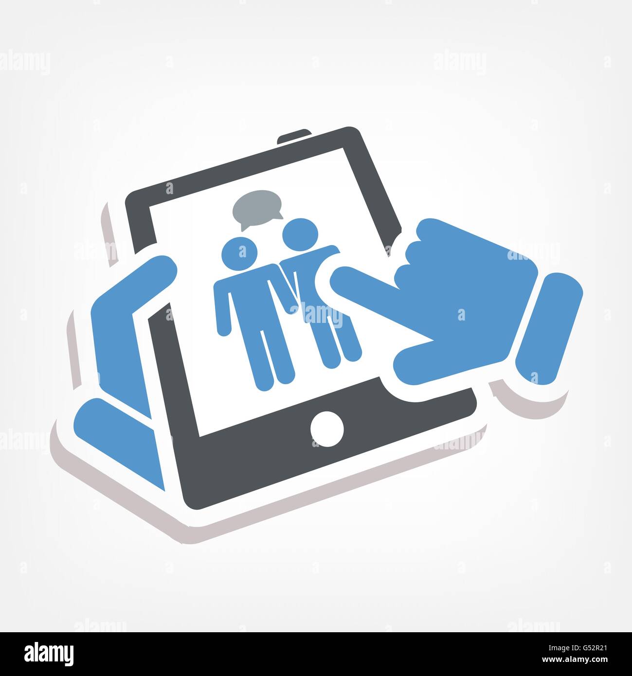 Chat touchscreen icon Stock Vector Image & Art - Alamy
