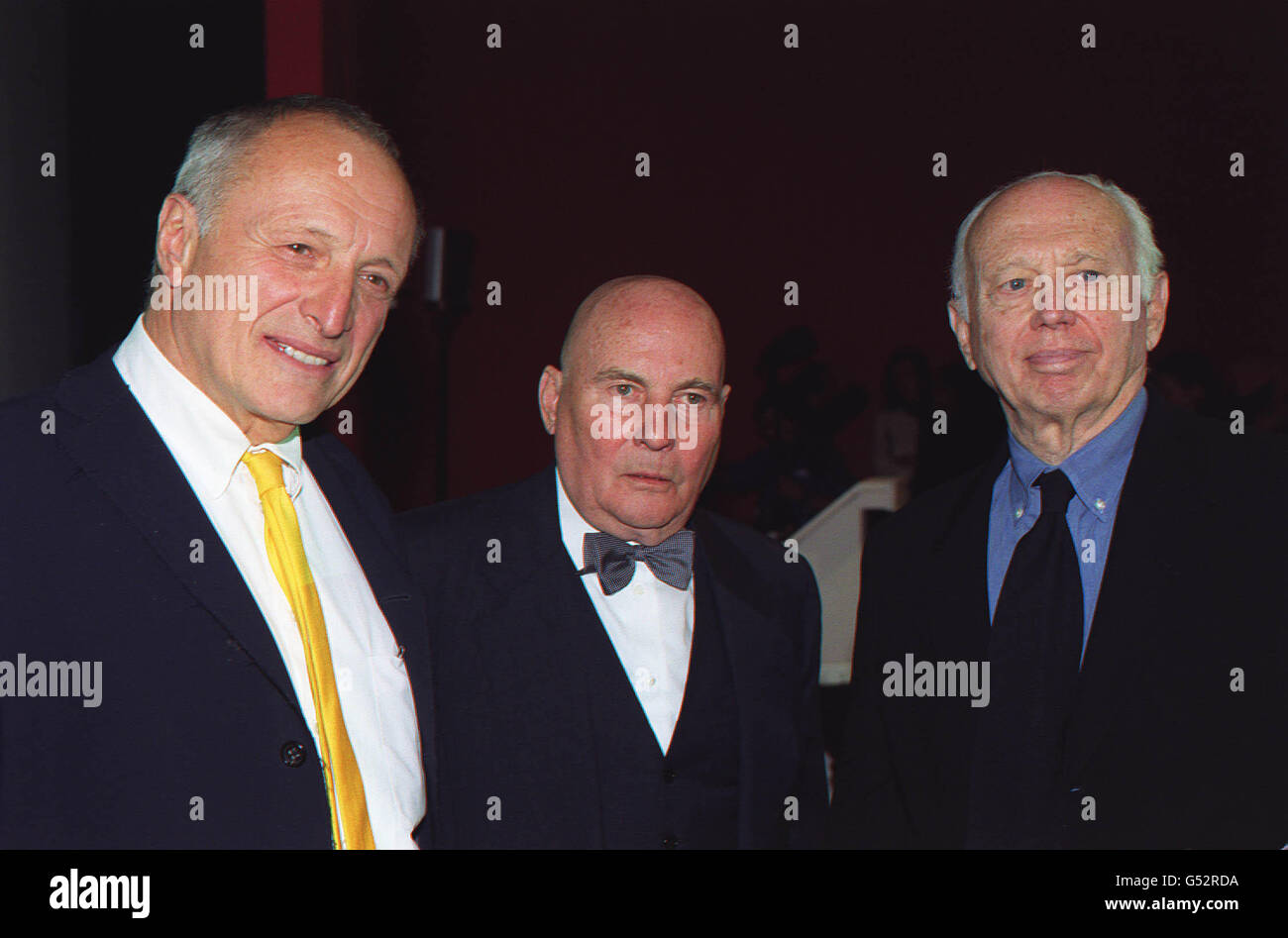 (L-R) Architect Richard Rodgers from Britain, Composer Hans Werner Henze from Germany and painter Ellsworth Kelly from the USA at the Tate Modern in London. * The three were recipients in their fields of the 12th Praemium Imperiale, the world's largest arts award organised by the Japan Art Association. Stock Photo