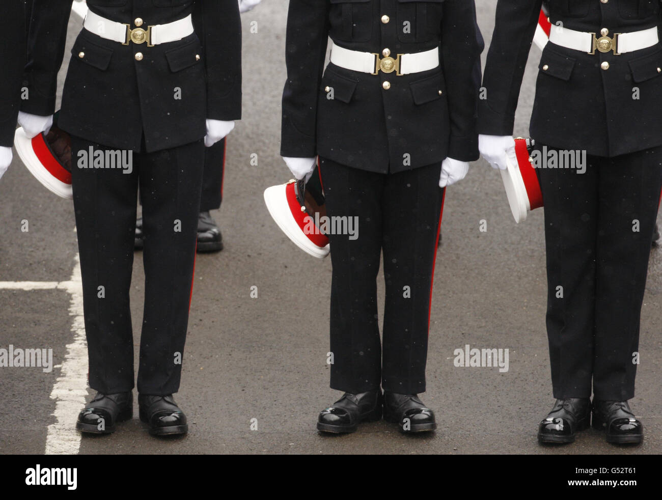 43 Commando Fleet Protection Group Royal Marines formation parade Stock