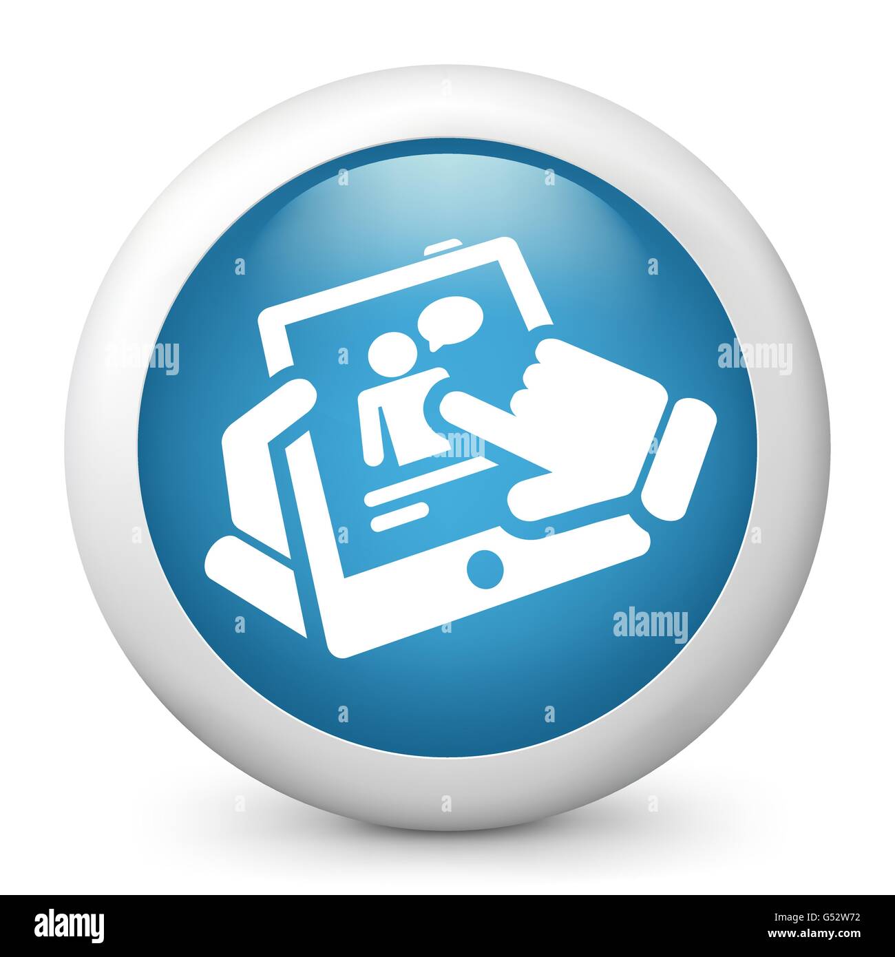 Tablet chat icon Stock Vector Image & Art - Alamy