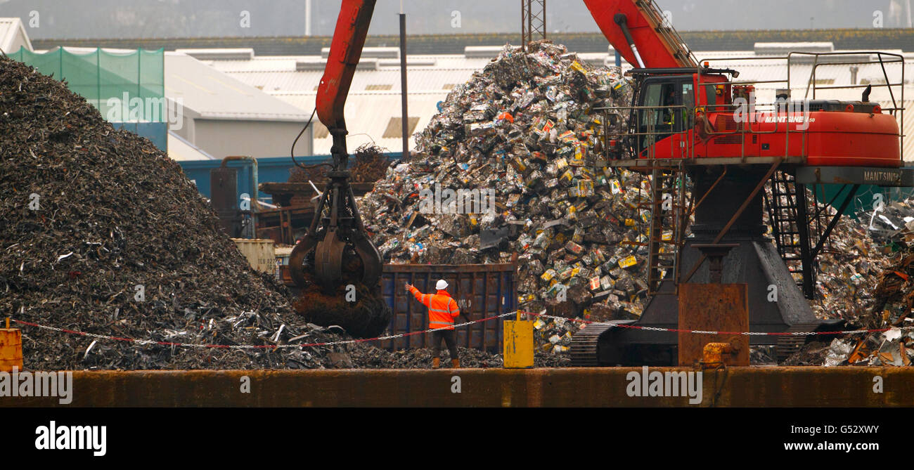 Scrap Metal Depot Stock Photo Alamy