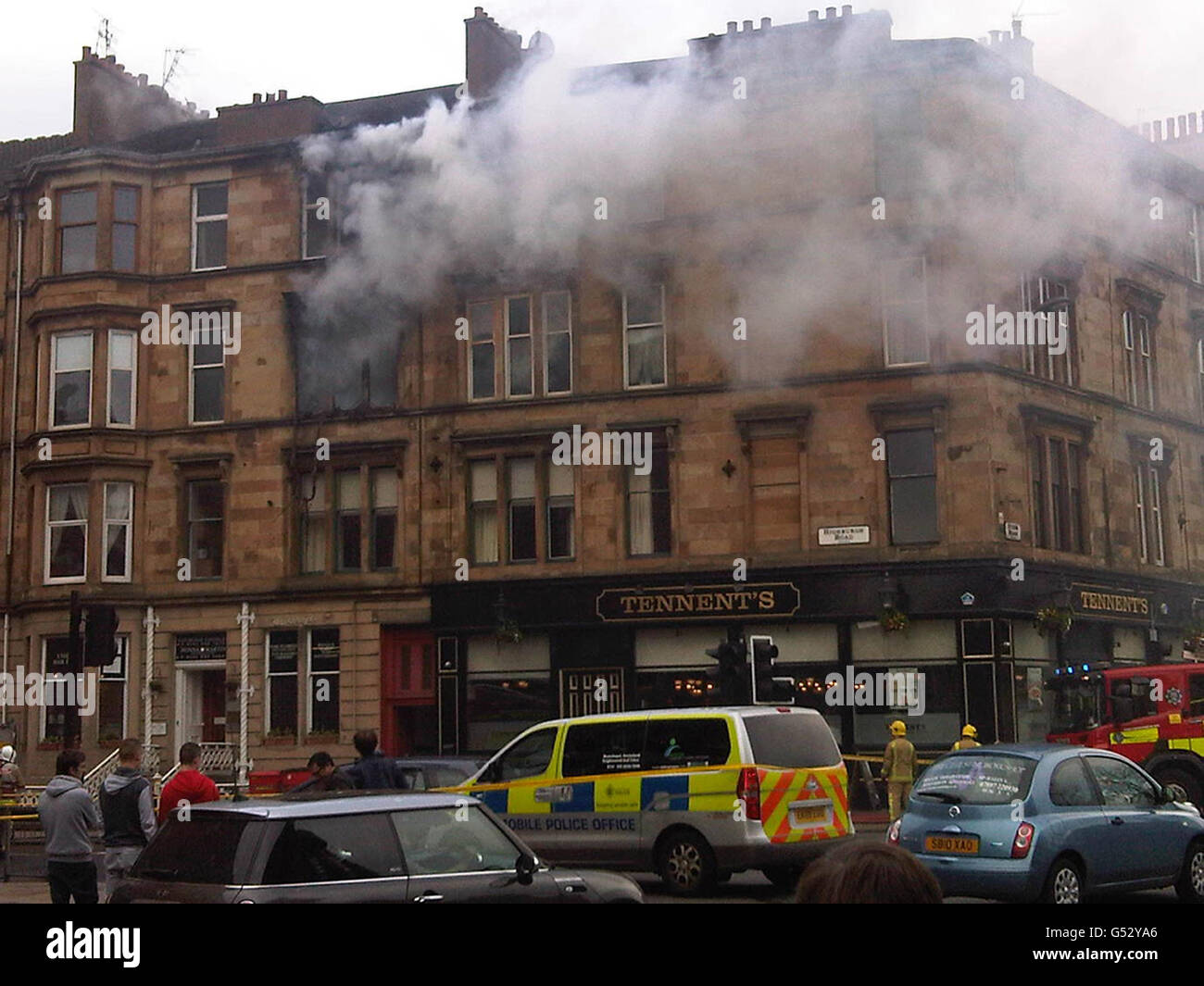 Glasgow tenement fire Stock Photo Alamy