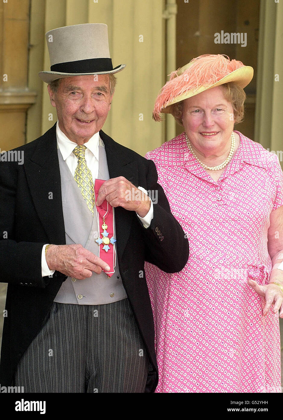Author And Former Jockey Dick Francis And Wife Mary After He Received