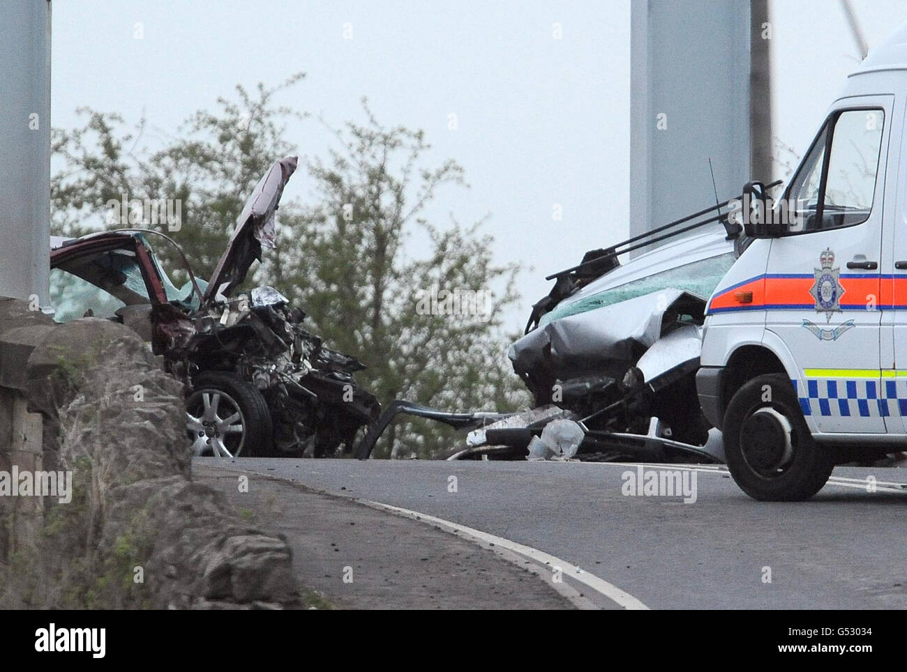 Fatal car crash Stock Photo - Alamy