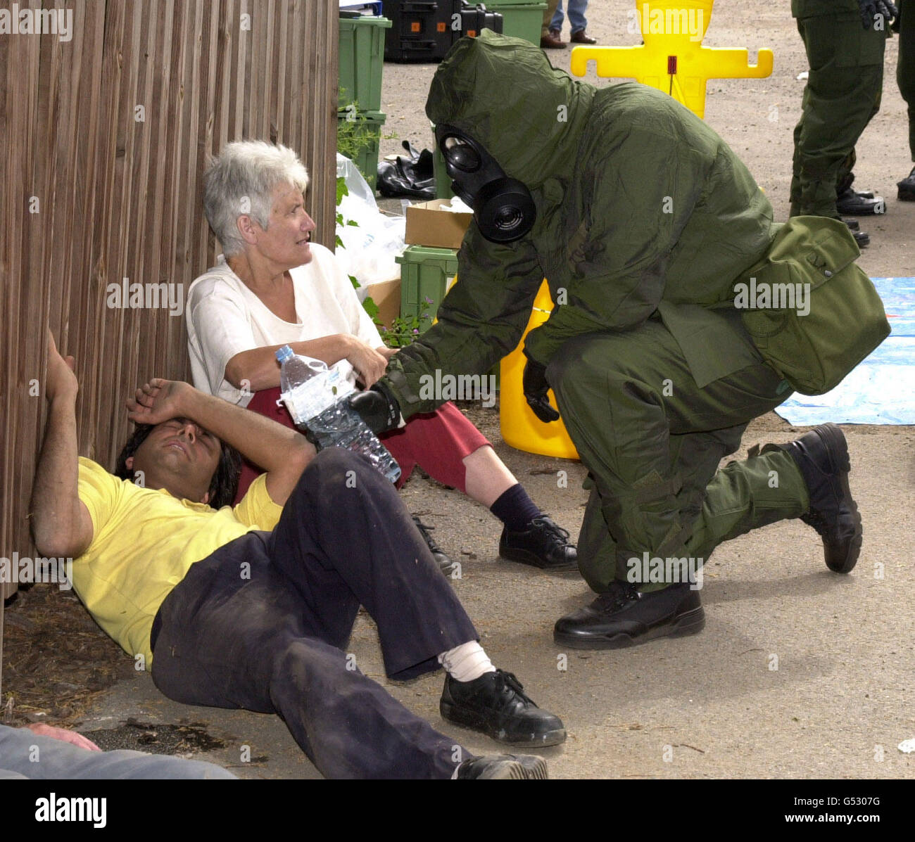 Chemical exercise rugby ground Stock Photo Alamy