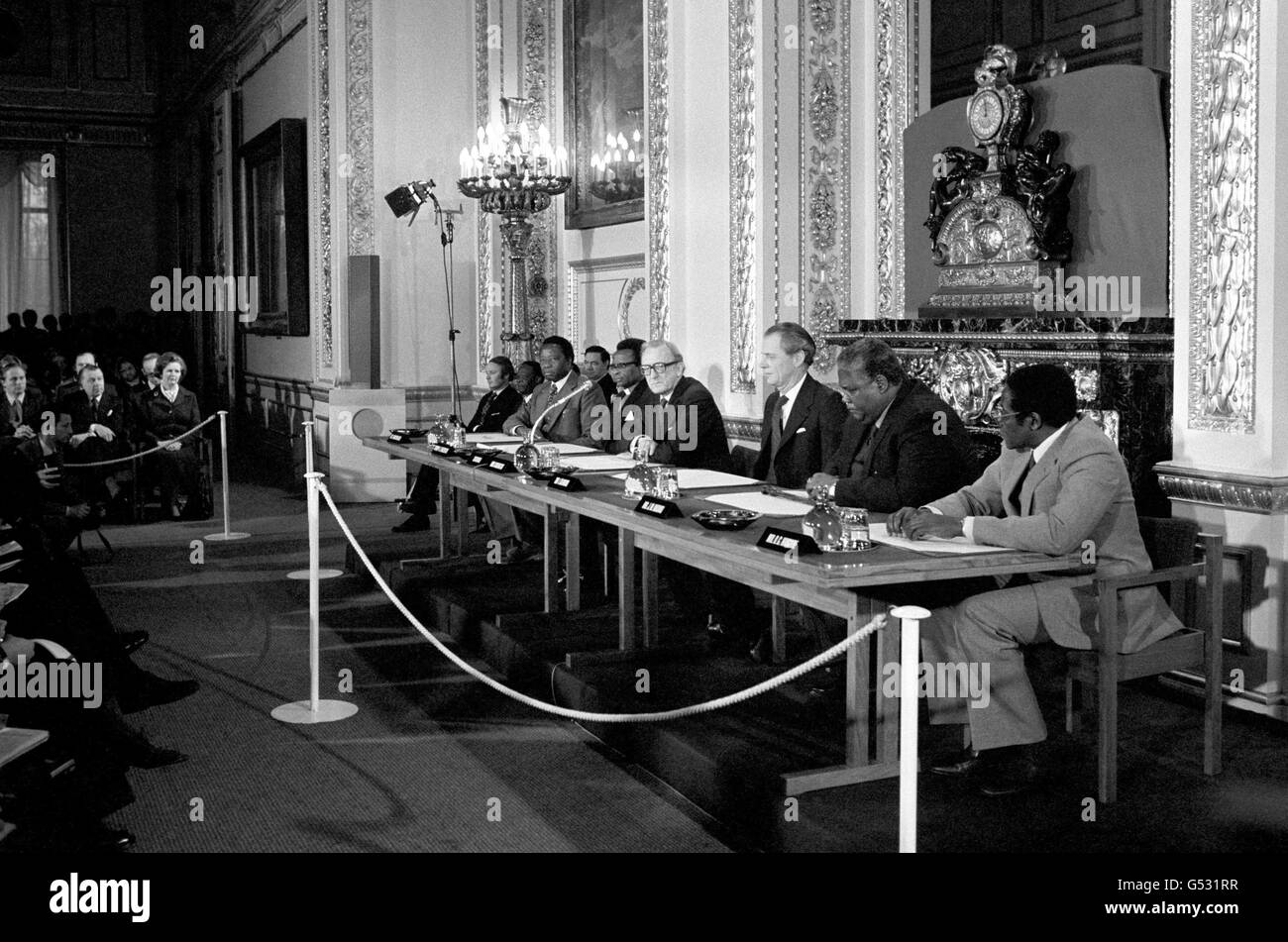Nkomo Mugabe London Stock Photo