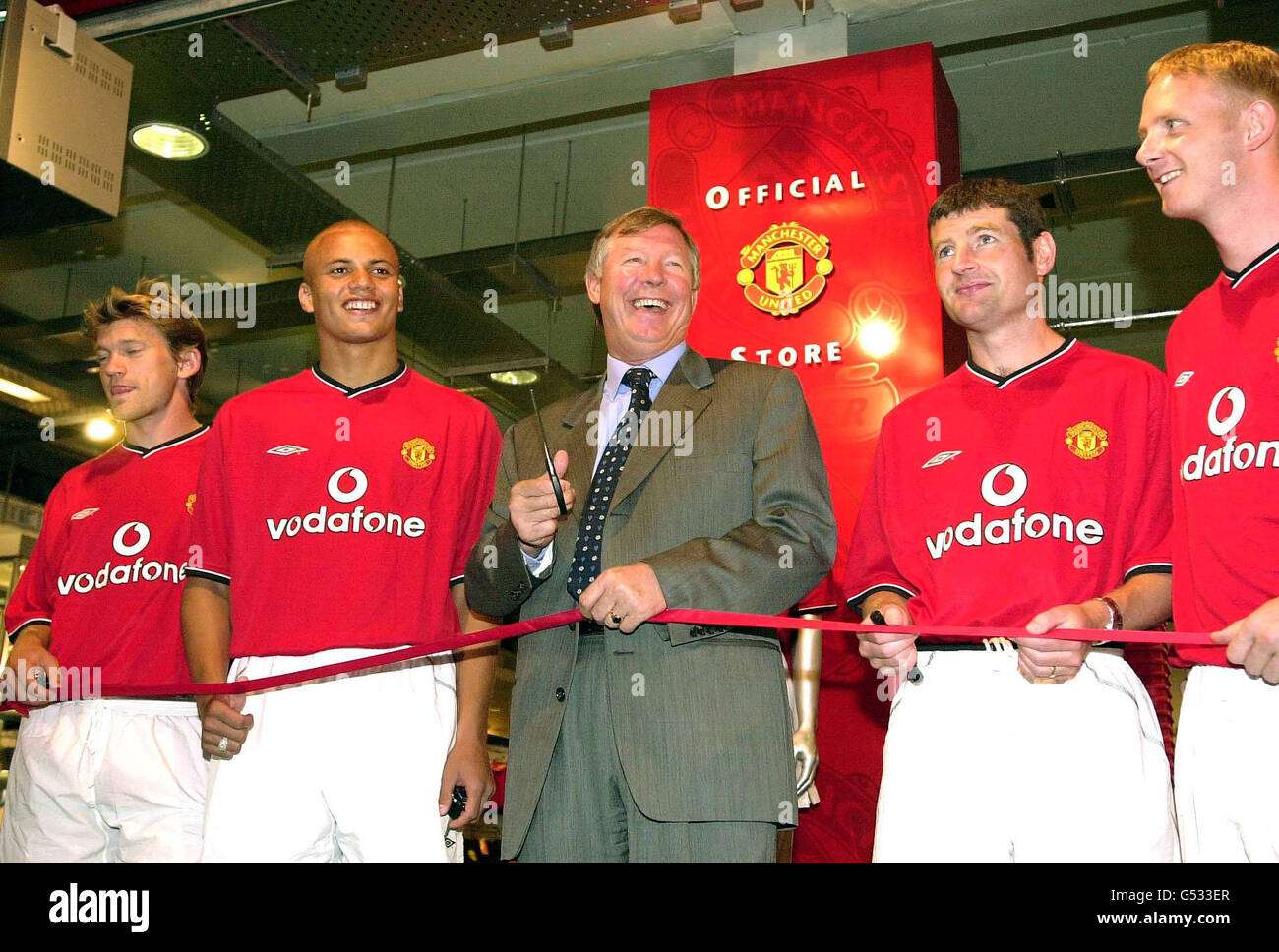 Manchester Utd Mega store Stock Photo Alamy