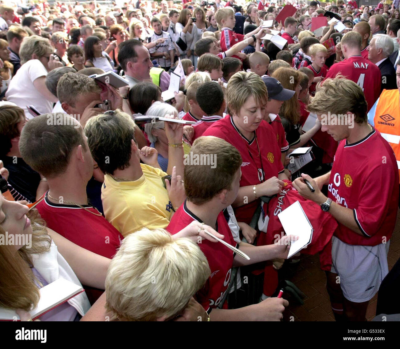 Manchester Utd Mega store Stock Photo Alamy