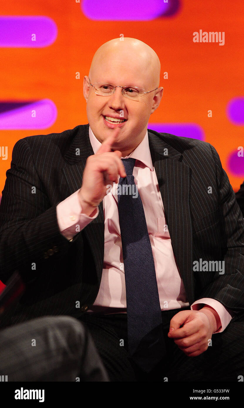 Matt Lucas during the filming for this week's edition of The Graham Norton Show,at the London