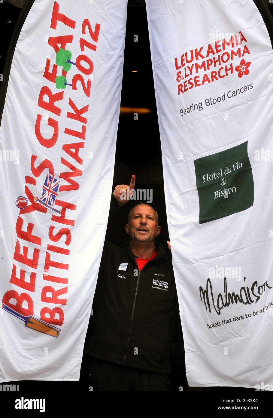 Former cricketer Sir Ian Botham, as he prepares to start the the first