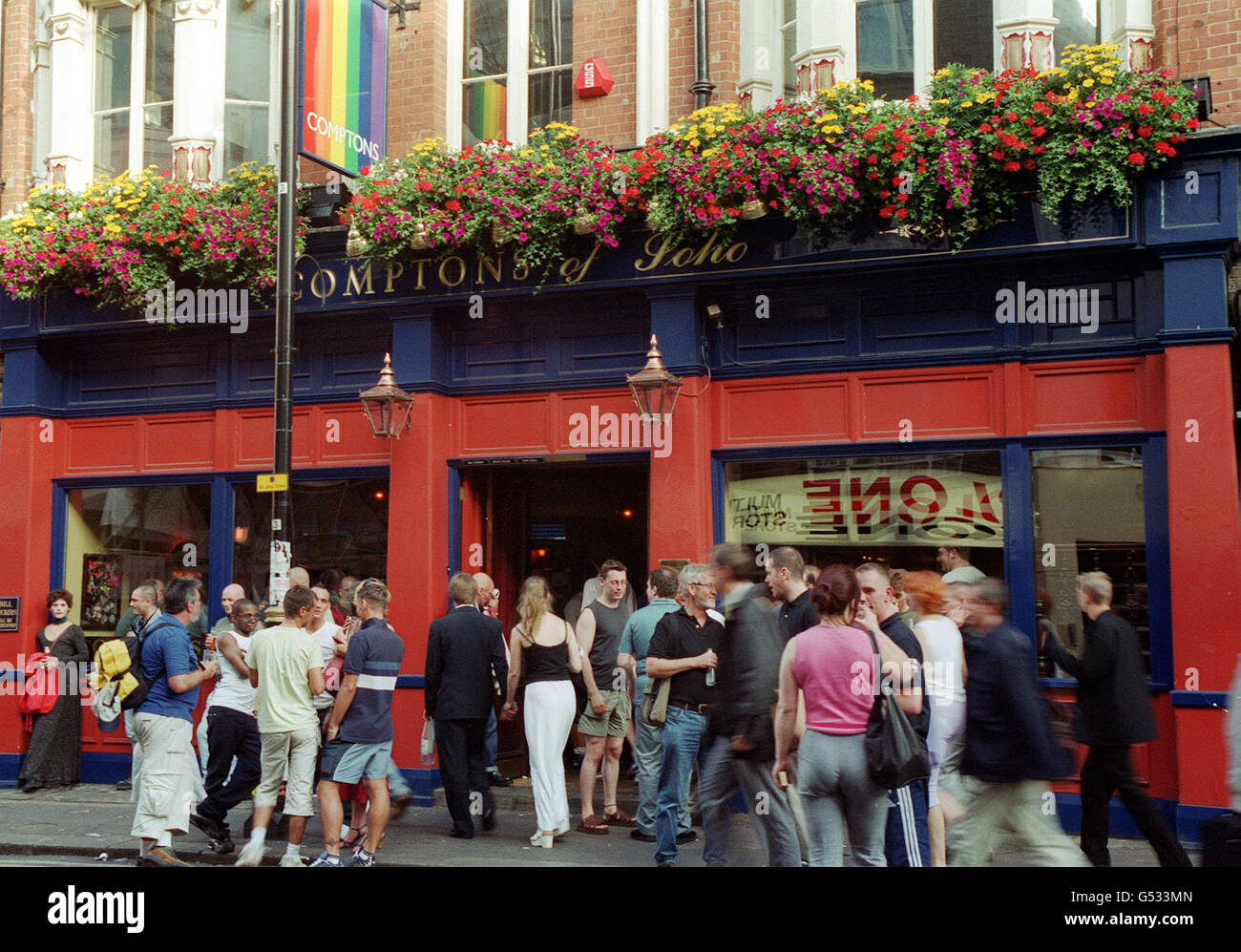 The comptons of soho bar in old compton street hires stock photography