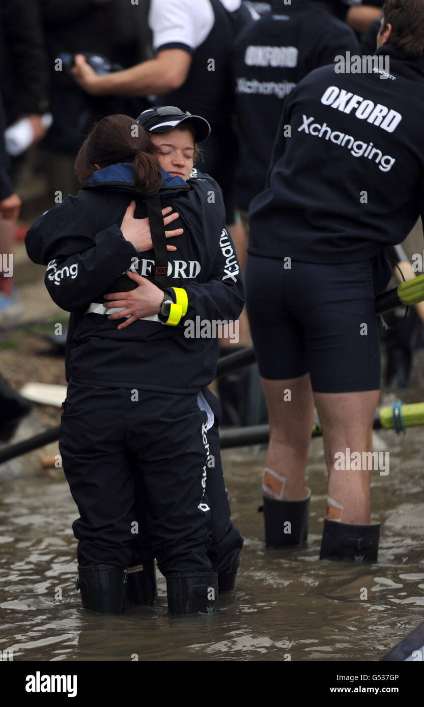 Rowing 158th Xchanging Boat Race London Stock Photo Alamy