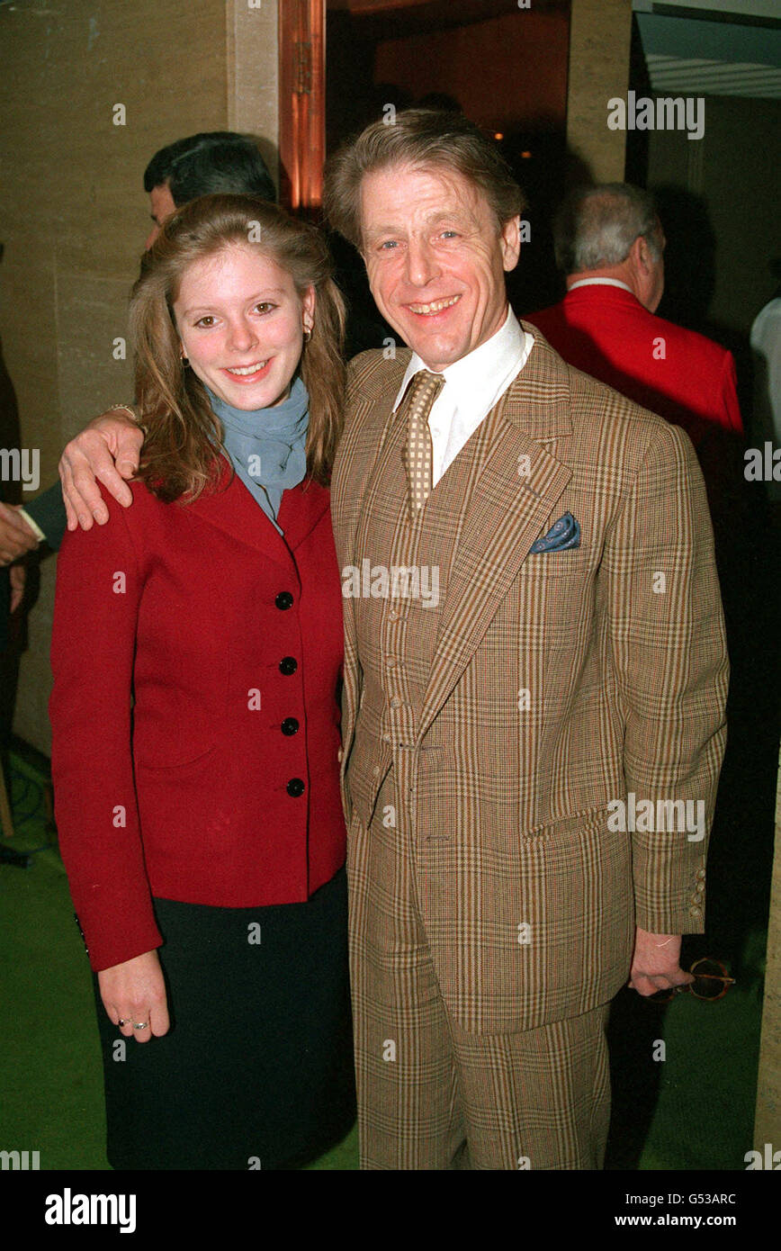 PA Photo 10/11/1992 Actor Edward Fox with actress daughter Emilia at the Evening Standard Awards, London Stock Photo