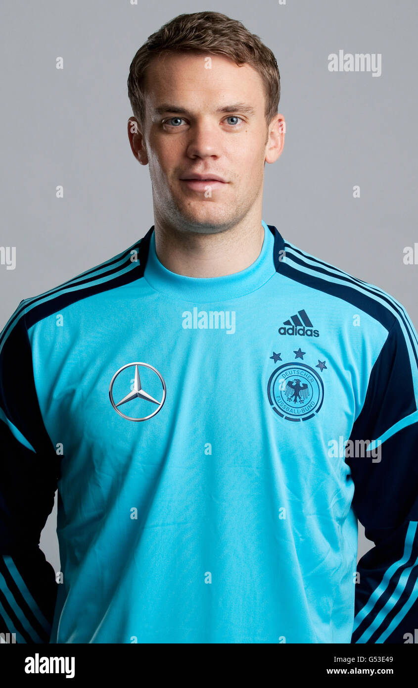 Goalkeeper Manuel Neuer, at the official portrait photo session of the German men's national football team, on 14.11.2011 Stock Photo