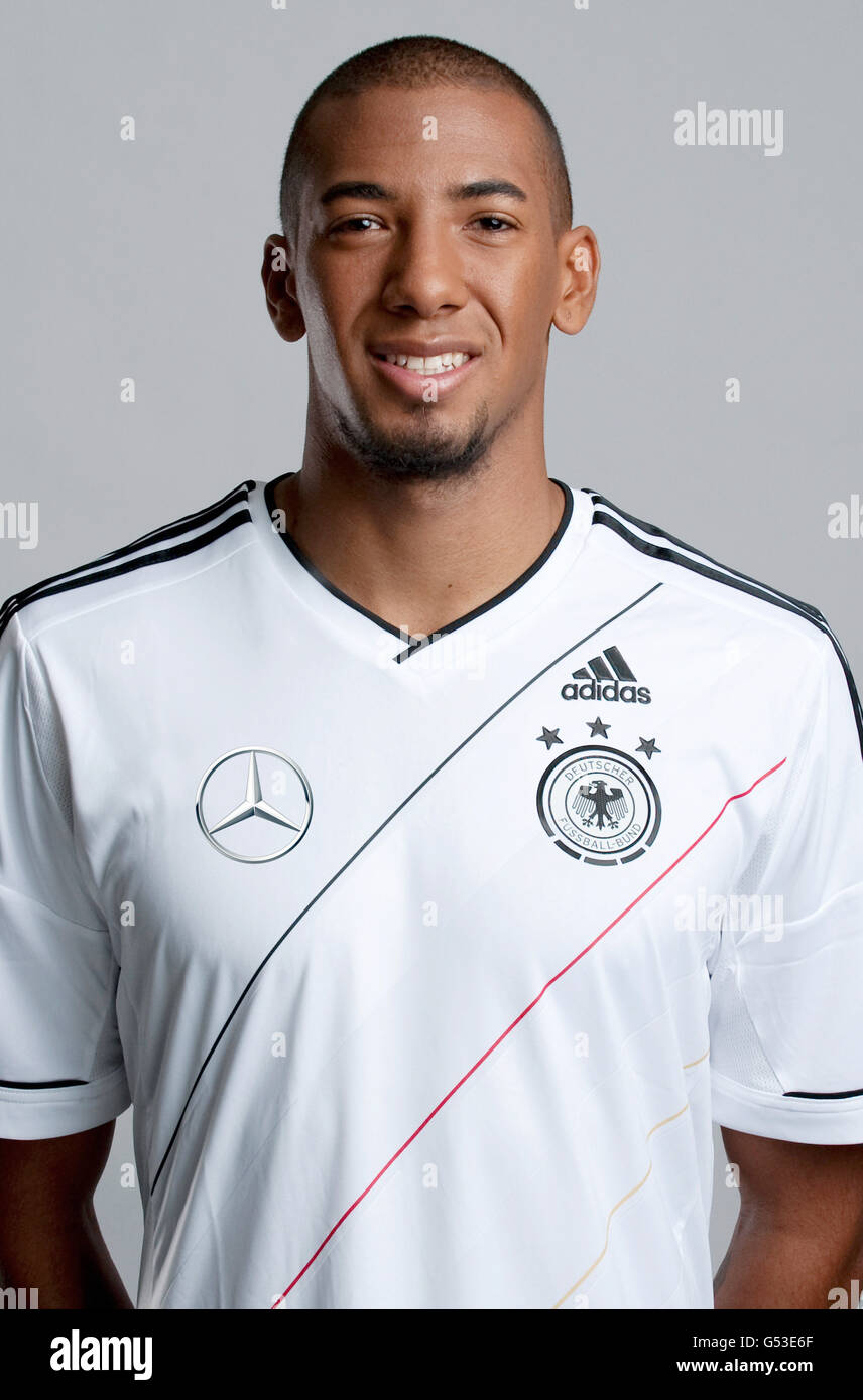 Jerome Boateng, at the official portrait photo session of the German men's national football team, on 14.11.2011, Hamburg Stock Photo