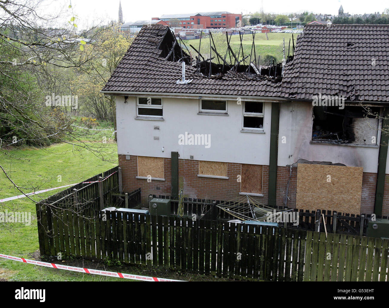 Dungannon fire kills two hires stock photography and images Alamy