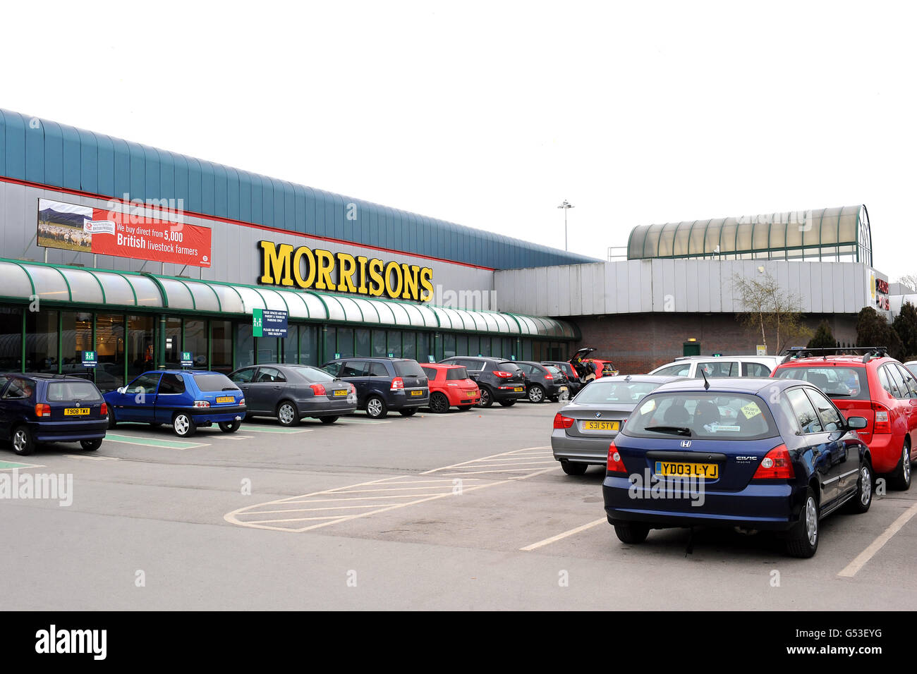 Bradford Views. General view of Morrisons supermarket, 275 Bradford Road, Idle, Bradford Stock Photo