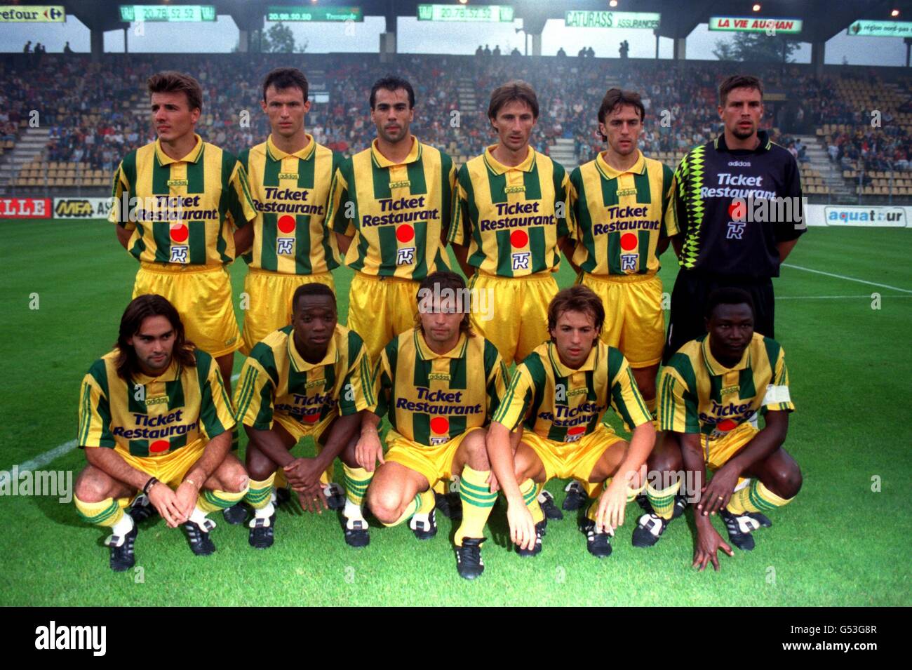 FRENCH SOCCER. FC NANTES ATLANTIQUE TEAM GROUP Stock Photo - Alamy