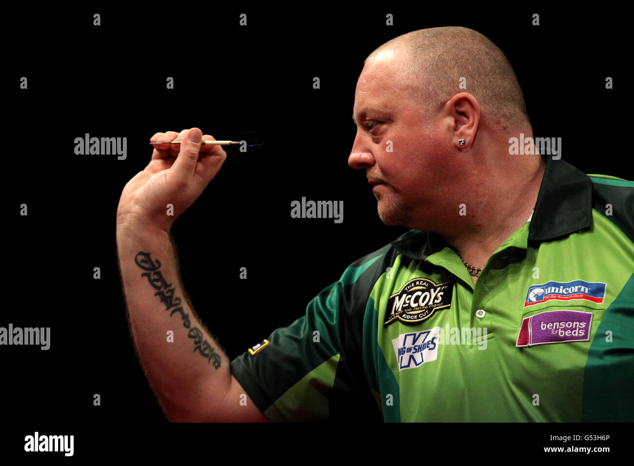 Darts McCoys Premier League Darts Capital FM Arena. Andy Hamilton during his match against