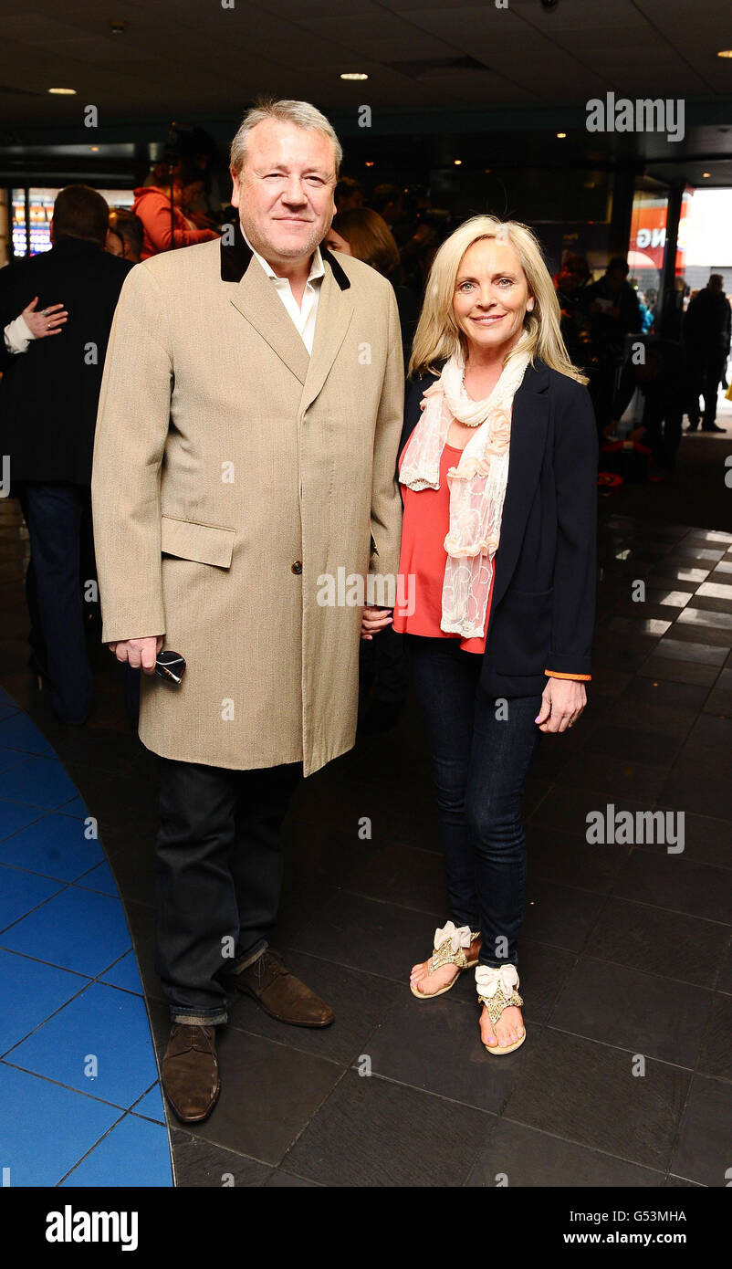 Elfie Hopkins World Premiere - London. Ray Winstone and his wife Elaine arrive at a screening for new film Elfie Hopkins at the Vue Cinema in London. Stock Photo