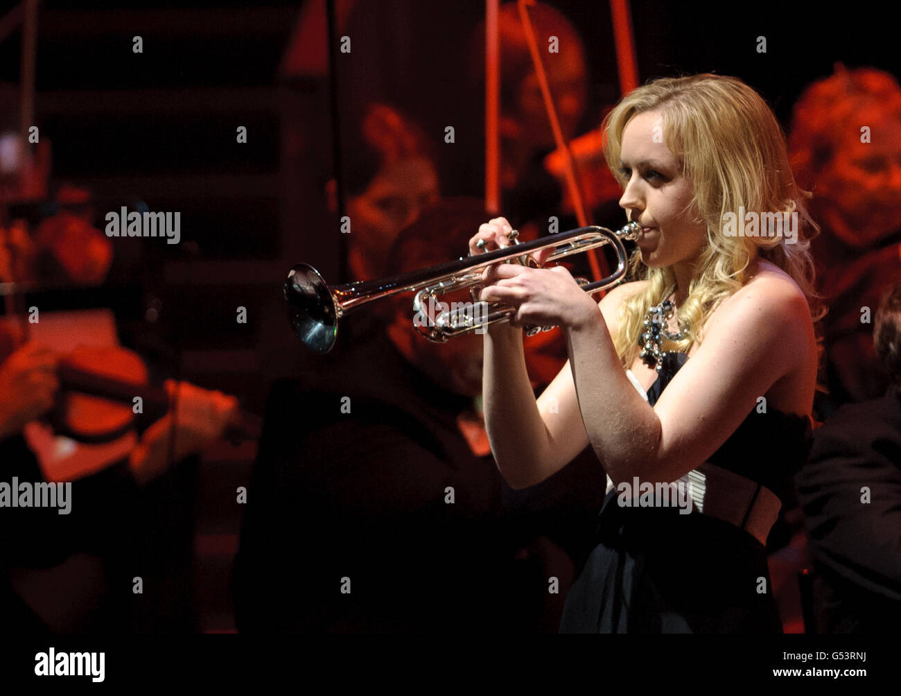 Classic FM Live - London. Tine Thing Helseth performs during Classic FM Live, at the Royal Albert Hall, in Kensington, central London. Stock Photo