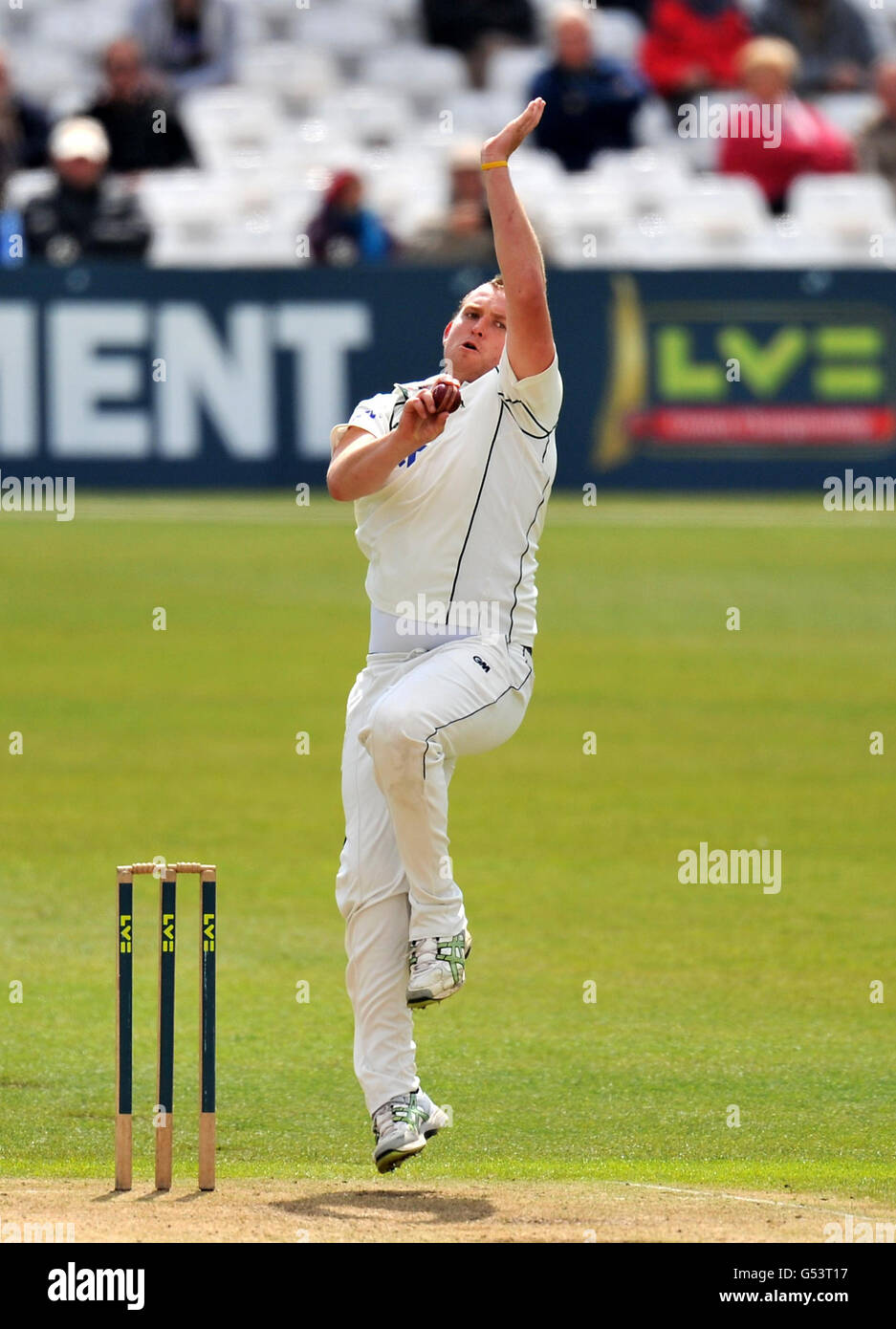Cricket - LV= County Championship - Division One - Day Two - Nottinghamshire v Somerset - Trent Bridge Stock Photo