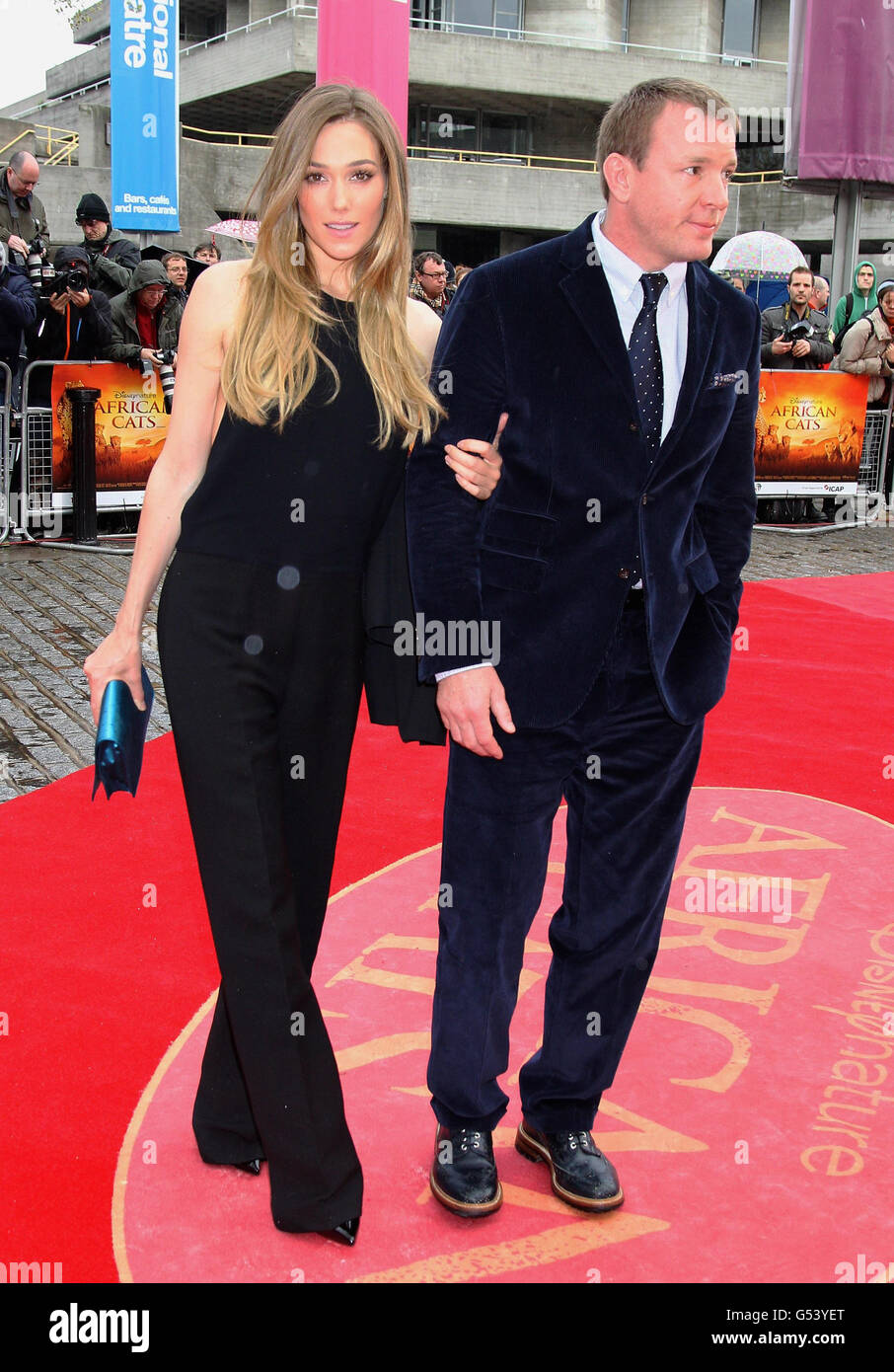 Guy Ritchie and Jacqui Ainsley arriving at the African Cats UK film ...