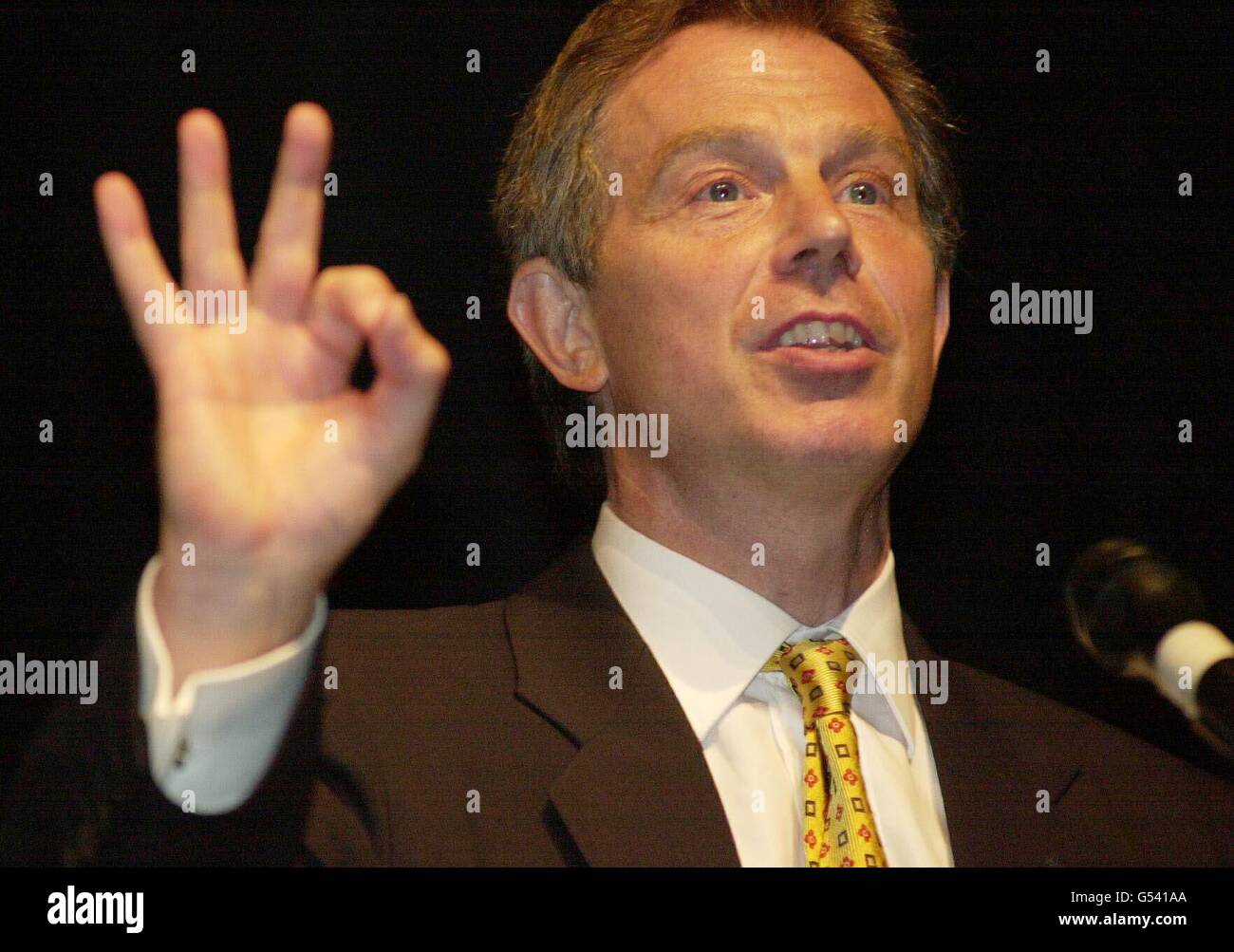 Tony Blair Hull City Hall Stock Photo Alamy