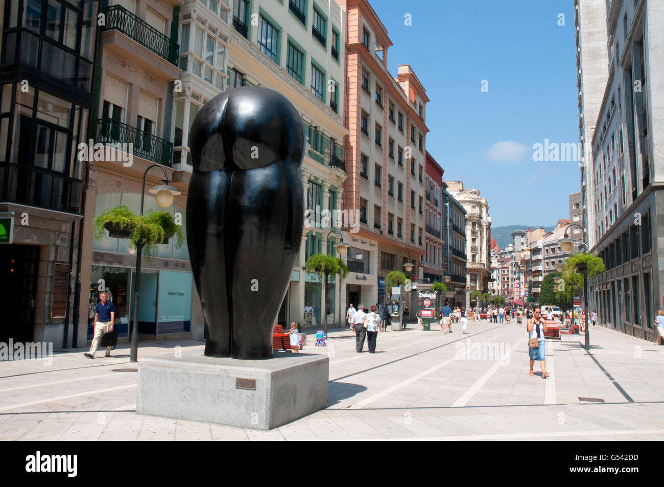 Pelayo street. Oviedo, Asturias, Spain. Stock Photo