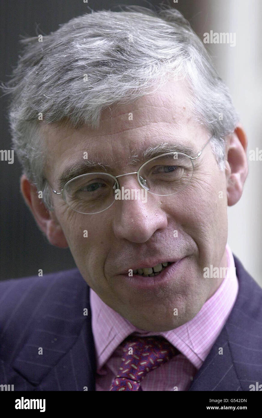 Britain's Home Secretary Jack Straw talks to the media after a Cabinet meeting. The Cabinet discussed the fuel shortage facing the country following a week of protests outside oil refineries which has begun to ease. * 17/10/00: Crime levels in England and Wales have continued to fall, new figures revealed. The British Crime Survey - billed as the most comprehensive overview of crime levels - showed a 10% drop in 1999 compared to 1997 when Labour came to power. But the figures also show that robberies are up 14% - a statistic blamed on an increase in attacks by and on 16-year-olds. Home Stock Photo
