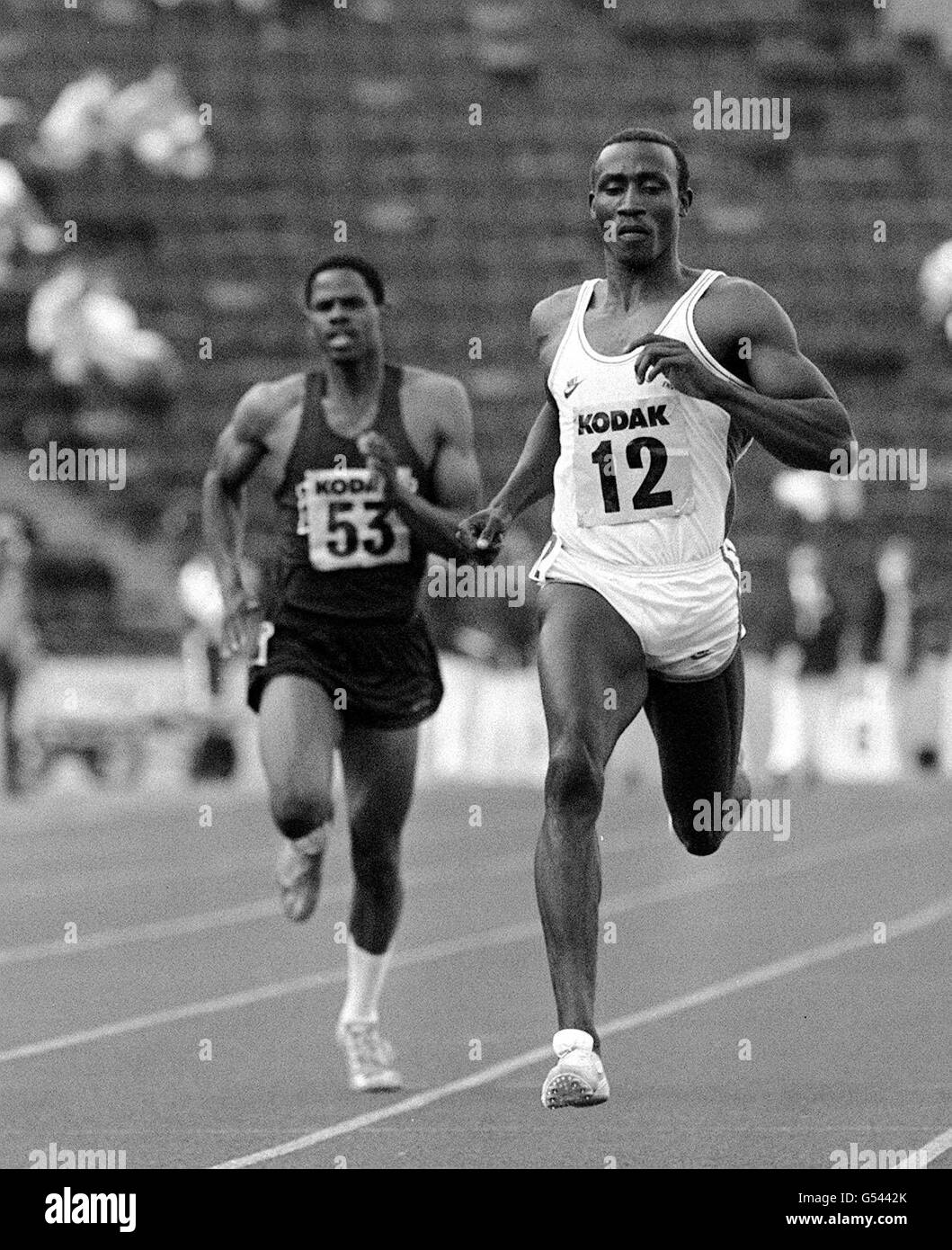 Linford Christie 100m 1986 Stock Photo