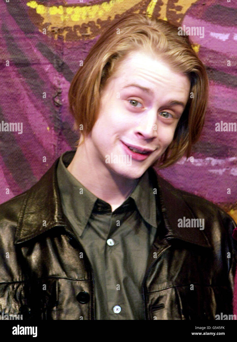 American actor Macaulay Culkin, who starred in the film Home Alone, at the Vaudeville Theatre in London. Culkin makes his West End debut in a new play by Richard Nelson, entitled Madam Melville. He plays Carl, a young American in Paris in 1966. *... who is seduced by the title character played by Irene Jacobs. The play has its world premiere on October 18 2000. Stock Photo