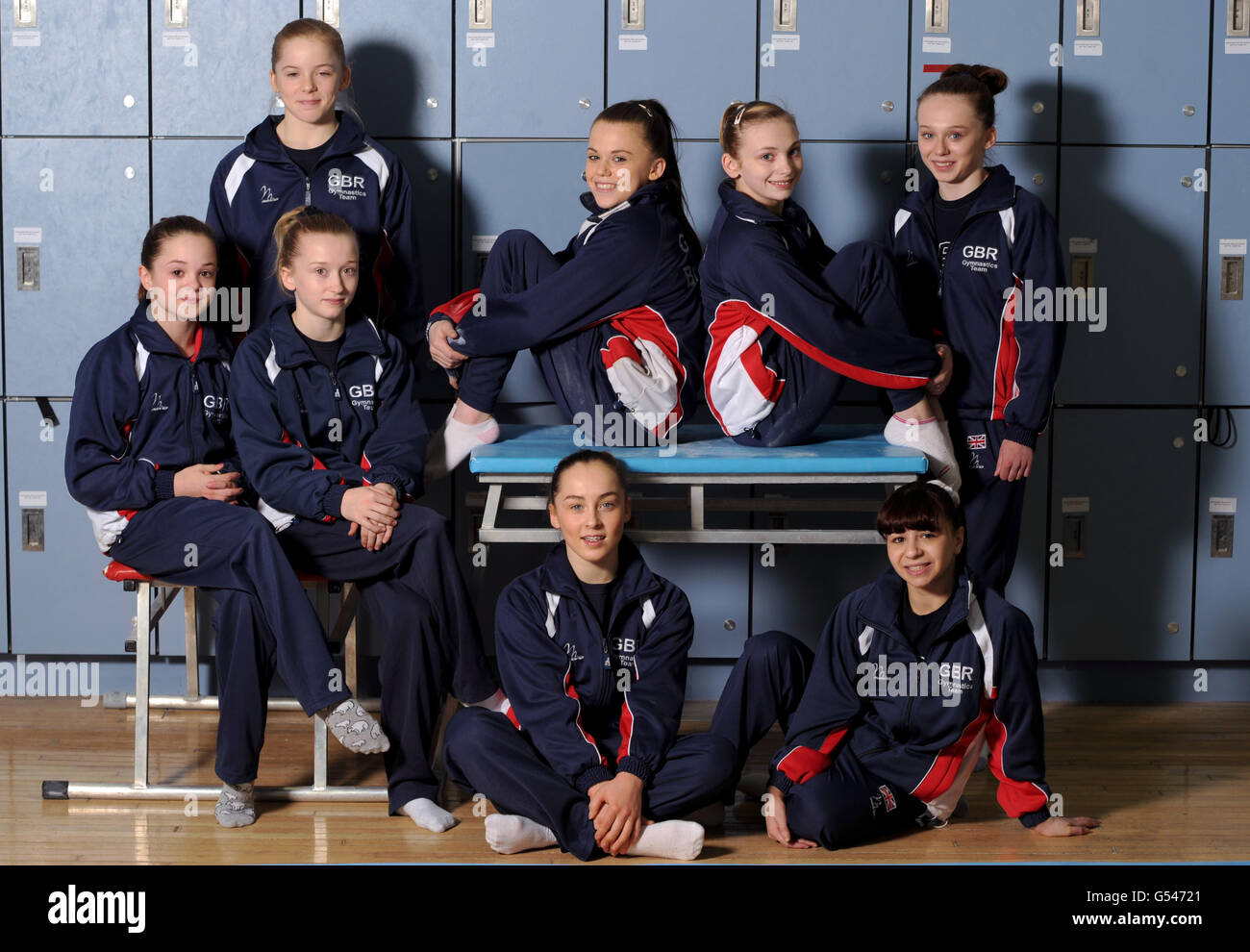 The British Gymnastics Women's Junior European Championship squad pose