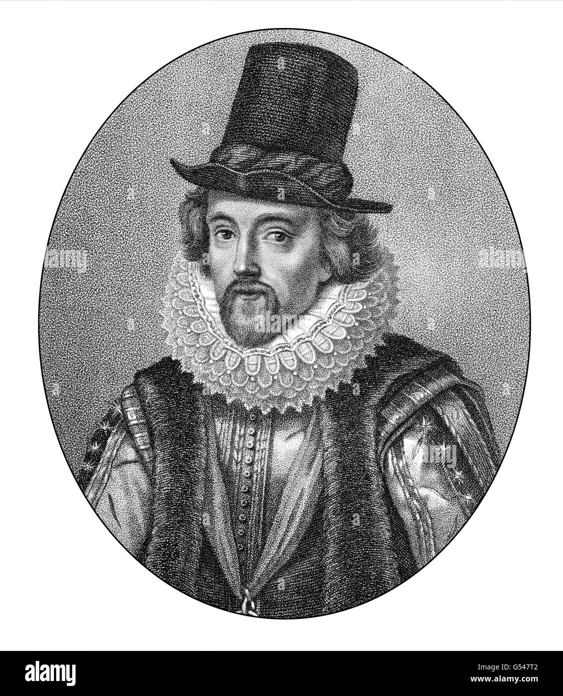 Francis Bacon or Baron Baco of Verulam, 1561 - 1626, an English philosopher, statesman and scientist Stock Photo