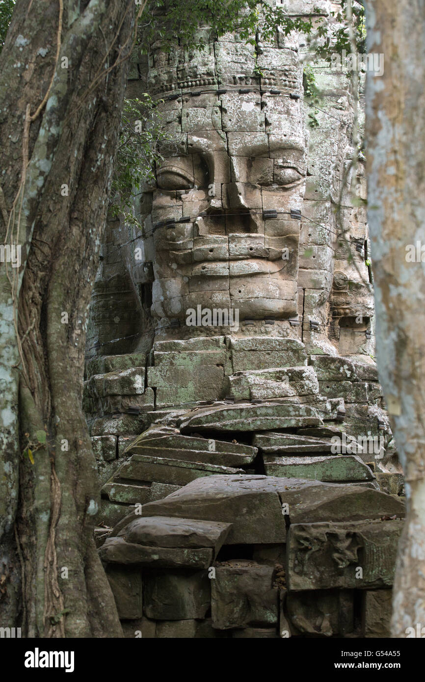 Angkor Thom West Gate Stock Photo