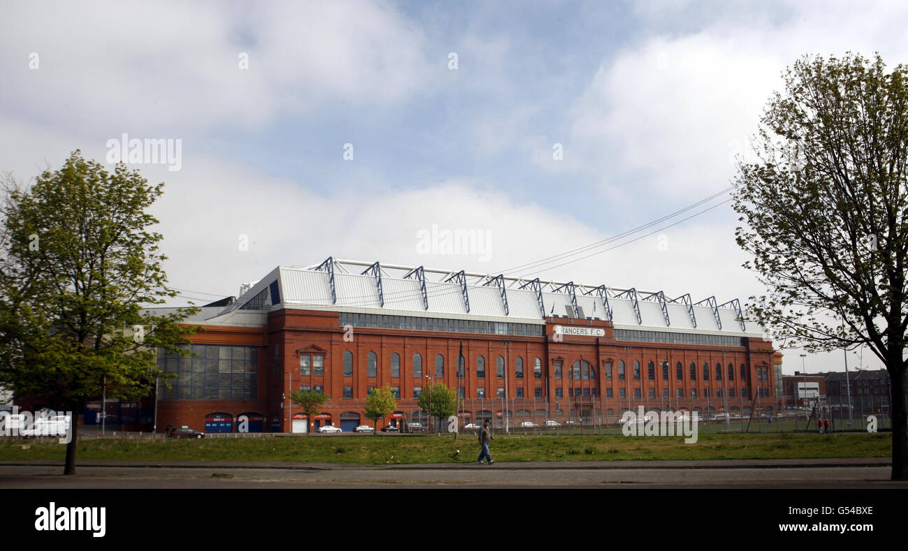 Aerial view of Ibrox Stadium, Glasgow home of Rangers Football Club Stock  Photo - Alamy