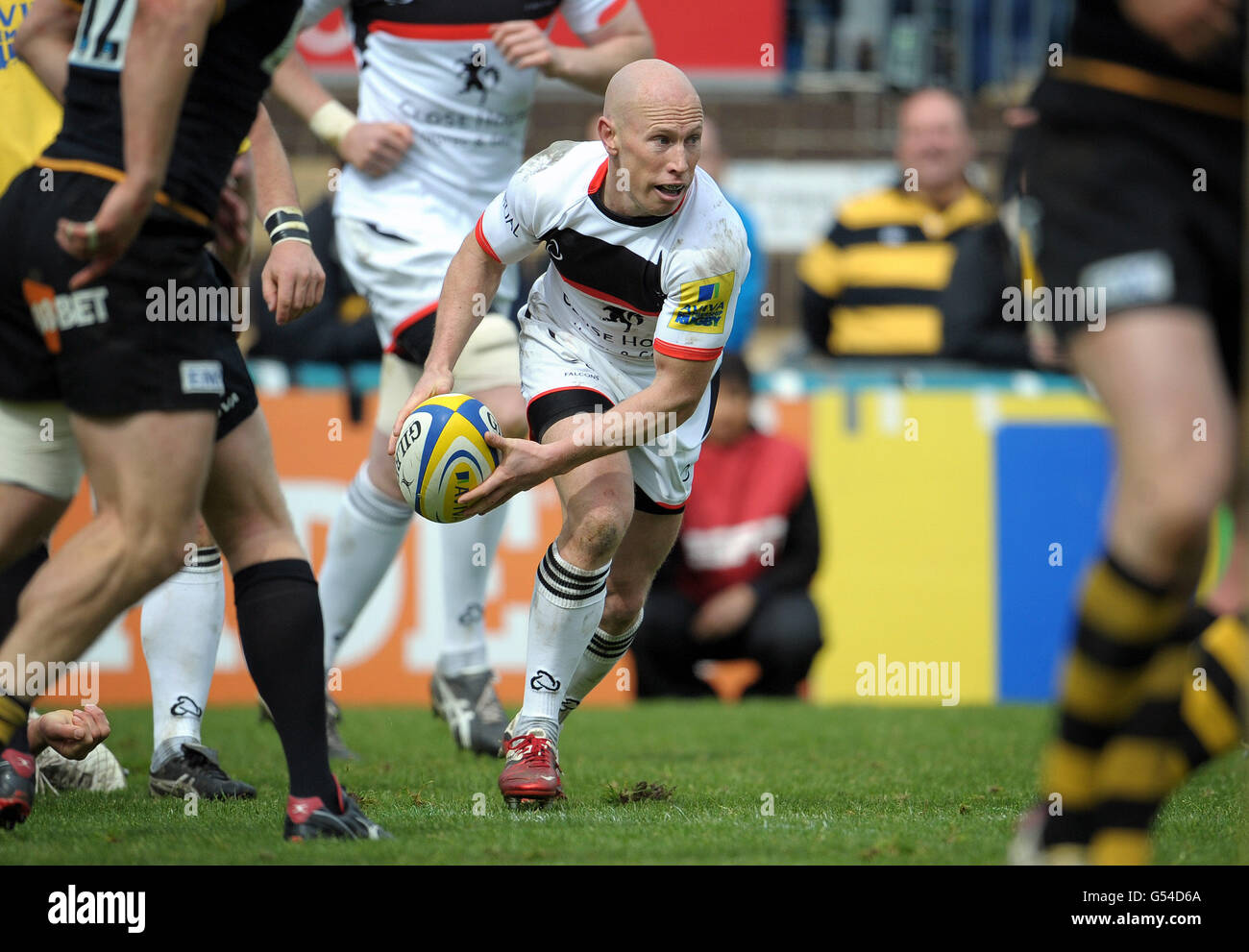 Rugby Union - Aviva Premiership - London Wasps v Newcastle Falcons - Adams Park. Newcastle's Peter Stringer during the Aviva Premiership match at Adams Park, High Wycombe. Stock Photo