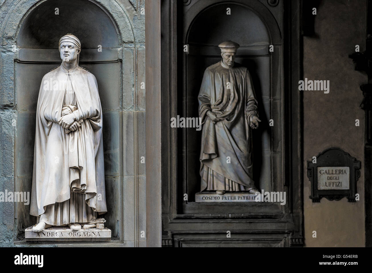 Statue Florence Andrea Orgagna 1308-1368 Stock Photo